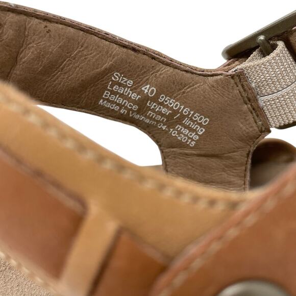 Dansko Debby Sandals Leather Woven Raffia Brown Size 40 Boho Chic Mediterranean - Picture 14 of 15